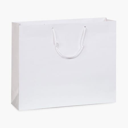 Nashville Wraps White Gloss Gift Bags, Vogue 16x6x12, 10PK GTVMWH