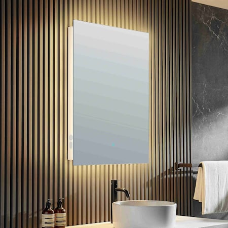 Anzzi Stellar 36 in. x 28 in. Frameless LED Bathroom Mirror BA-LMDFXBT005WH