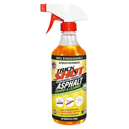 Trick Shot Sustainable Products Asphalt Solvent & Cleaner 16oz TSASPH16OZ1PK