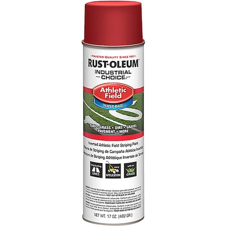 Rust-Oleum AF1600 System Athletic Field Inverted Striping Paint, Scarlet Red, 17 oz 318192