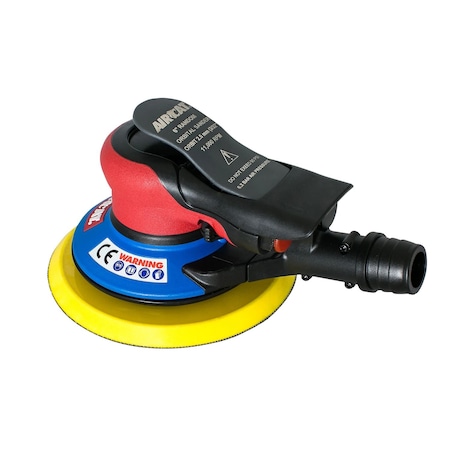 Aircat 6in Self Vacuum Palm Sander with Exhaust Bag 3/32in Orbit for Fine Sanding 6700-6-332SV