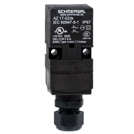 Schmersal Safety switch with separate actuator, AZ 17-11ZK, cable gland M16, Thermoplastic enclosure, Double- 161121960