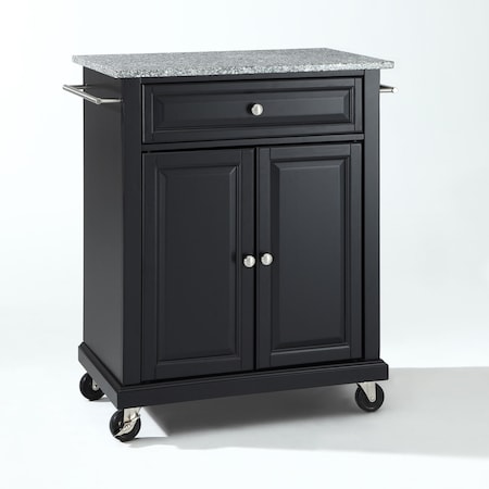 Crosley Compact Granite Top Kitchen Cart KF30023EBK