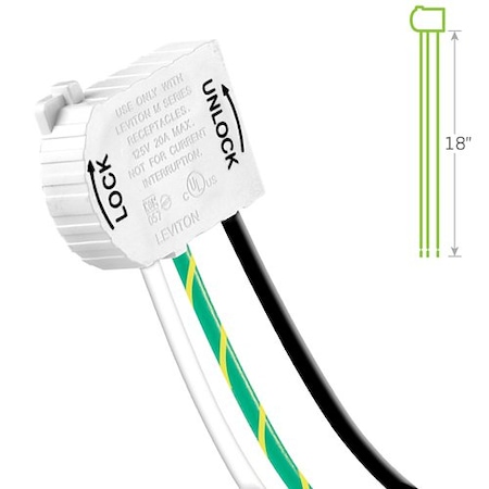 Leviton Angled Wiring Module, 90 Degree, 20A MSTWL-XN1
