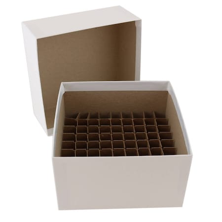 Rpi Cardboard Storage Box w/ Lid and Divider, 81 Capacity 181036