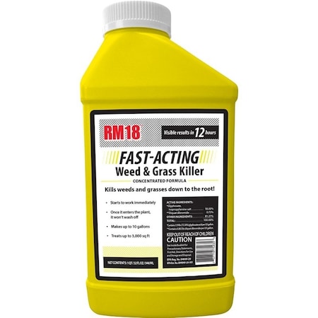 Ragan & Massey Fast Acting Weed and Grass Killer, Liquid, 32 oz Bottle 75435
