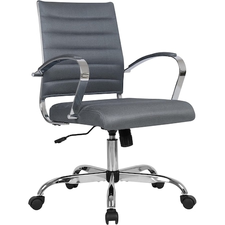 Leisuremod Benmar Modern Mesh Office Chair with Ergonomic Swivel Task Chair & Arms BO19GRM