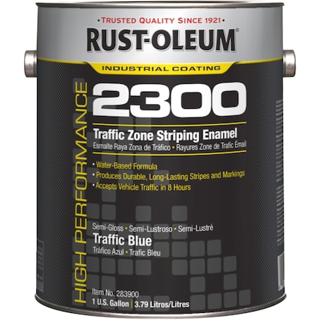 Rust-Oleum Traffic Zone Striping Paint, 1 gal., Traffic Blue, Water -Based 283900