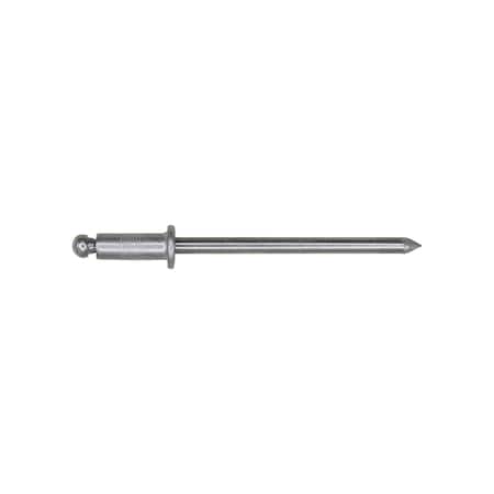 Auveco Specialty Rivet 1/8in Diameter 1/8in-3/16in Grip Aluminum, 100PK 18499