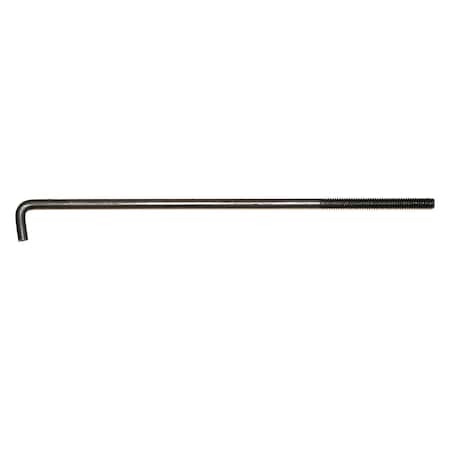 Auveco 1/4in-20 x 9in Battery Hold Down Bolt Plain with Nut, 10PK 8971