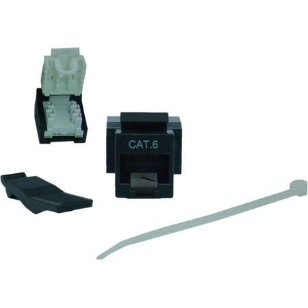 Cable Wholesale CableWholesale Cat6 Keystone Jack Black Toolless RJ45 Female 327-120BK