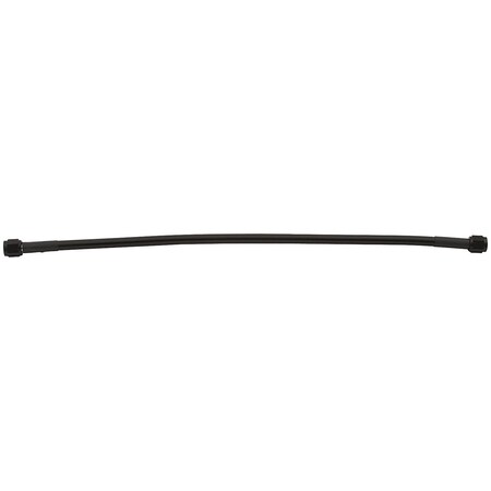 Powerhouse 60 in. No. 3 Two -3 Straight Ends Coated Braided Line Hose, Black PO3616434