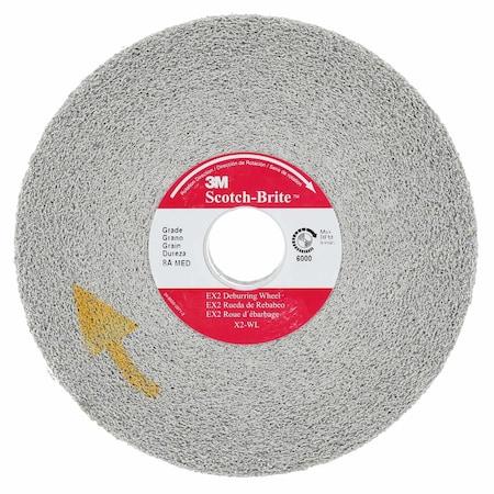 Scotch-Brite EX2 Deburring Wheel, 8A Medium, 6 in x 7/8 in x in, 3 ea/Case, 3PK X2-WL