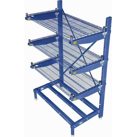 Global Industrial Nexel Single-Sided Cantilever Rack Shelving, 3 Wire Shelves, 60"W x 24"D x 72"H 245646