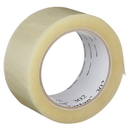 3M Packing Tape, 4 mil Thick, 1.89 in W x 109.36 yd L, 3 in Core Dia., Clear, 36 PK 302