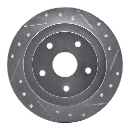 Dynamic Friction Co DFC Brake Rotor - Drilled and Slotted - Silver 631-13012R