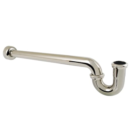 Kingston Brass 1-1/2 in. P-Trap with Box Flange, 24 in. Length, 18 Gauge, Polished Nickel CC9126