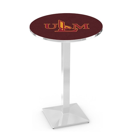 Holland Bar Stool Co 36" Chrome Louisiana-Monroe Pub Table, 36" dia. Top L217C3636LA-Mon