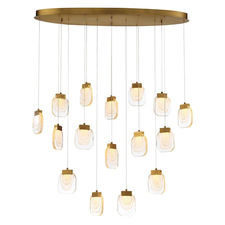 Eurofase Prospect Transitional Incandescent Pendant, 1-Light, Opal White/Gold 37194-017