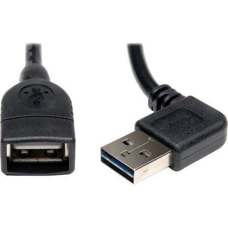 Tripp Lite Reversible USB Extension Cable, Black UR024-18N-RA
