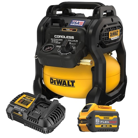 Dewalt Air Compressor, 0.4 hp, 2.5 gal, 20VDC DCC2520T1
