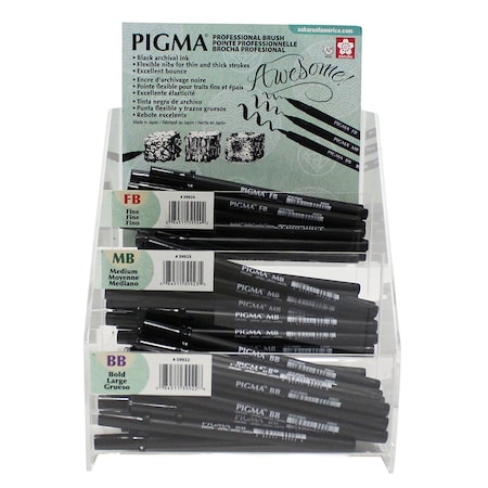 Sakura Pigma Professional Brush Pen, Assorted Sizes, 72-Piece Set 50029