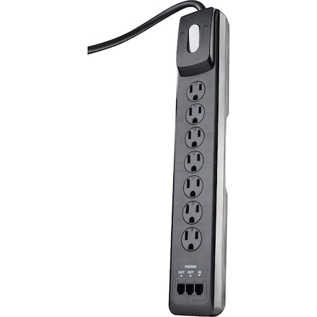 Southwire 7-Outlet 2480J Black Multi-Media Surge Protector Strip with 6 Ft. Cord 41627