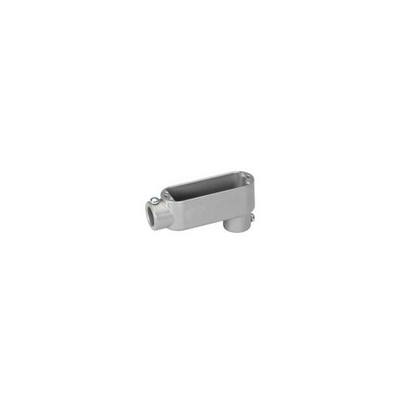Bridgeport EMT Conduit, 2'', Enamel Painted, Aluminum, 2-Hub, Type LB, Set Screw, 90D, EMT Conduit Body 6 per LB-36