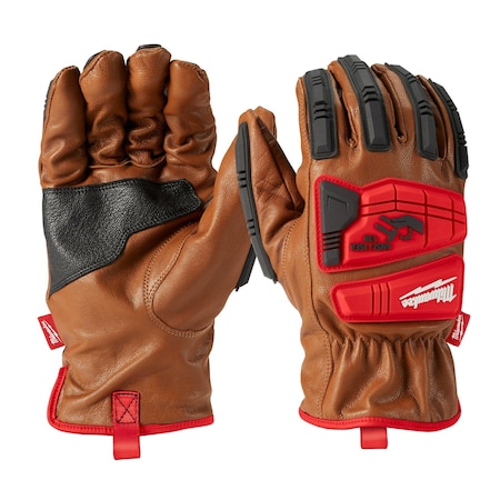 Milwaukee Tool Impact Cut Level 3, Goatskin Leather Glov, Goatskin, Shirred Slip-On Cuff, Keystone Thumb, 2XL 48-22-8774