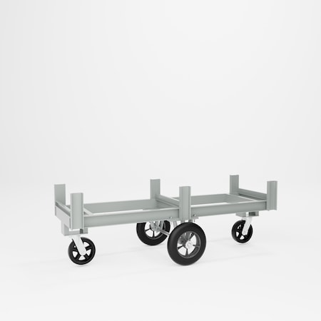 Pucel Sheet & Bar Truck, 84 in W x 22 in D x 33 in H, Cradle Design for Bar Stock, Gray OFB-84R