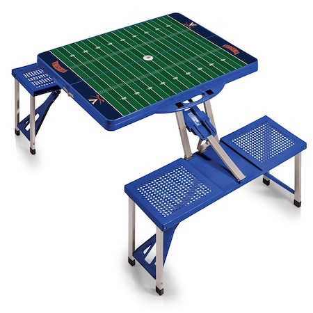 Picnic Time Family Of Brands Virginia Cavaliers - Football Field - Picnic Table Portable Folding Table 811-00-139-595-0