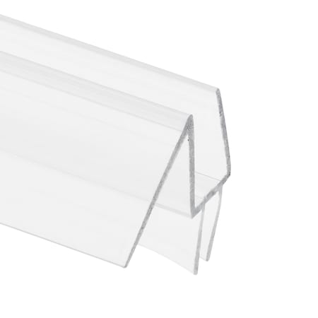 Prime-Line Frameless Shower Door Bottom Seal for 1/4 in Thick Glass Door, 45 Deg Drip Guard, 36 in, Clear Vinyl M 6256