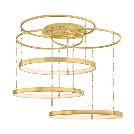 Corbett Lighting Chiasso 3 Light Chandelier in Vintage Polished Brass Finish 537-56-VPB