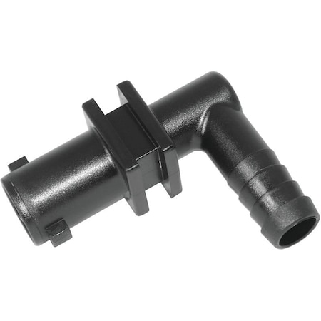 Green Leaf Y8231003 Dry Boom Nozzle Body Elbow, 1/2 in, Quick x Hose Barb, 7 psi Pressure, EPDM Rubber Y8231003 2PK