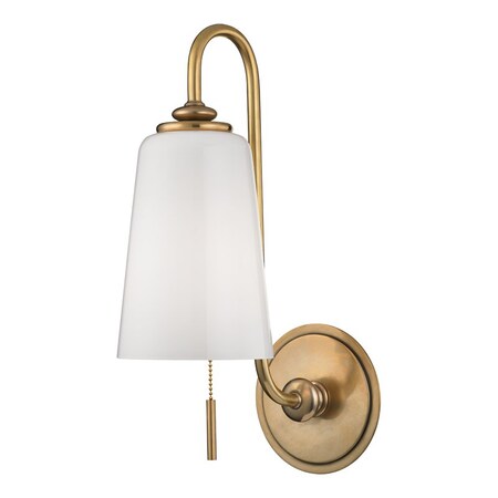 Hudson Valley Lighting Glover 1 Light Wall Sconce 5.5 In. Aged Brass 9011-AGB