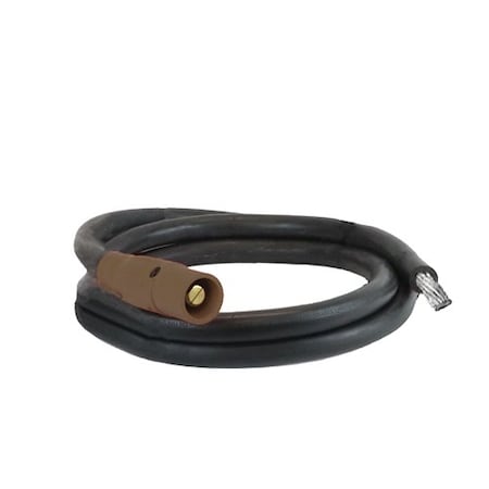Power Assemblies Type W Pigtail 400A 4/0 AWG Series 16 Male Camlock to Tinned 10 ft, Brown 40TW16010MTH