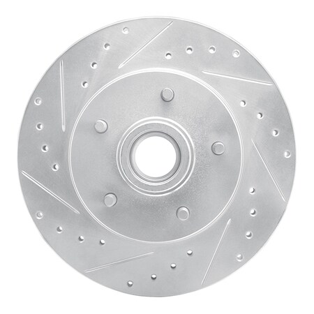 Dynamic Friction Co DFC Brake Rotor - Drilled and Slotted - Silver 631-51000L