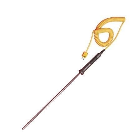 Omega Utility Handle Thermocouple Probe, Retractable, K Type, 0 degC to 900 degC, 0.125 " x 12 " Probe, 6 KHSS-18G-RSC-12