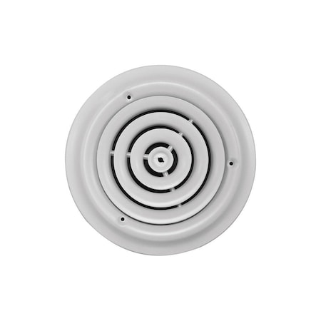 Tru Aire Ceiling Diffuser 8in H X 8in W Powder Coat White Steel Powder Coat C80008
