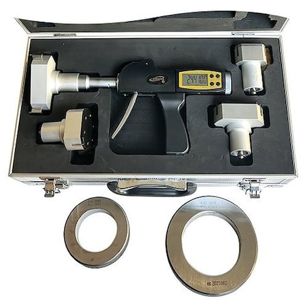 Igaging Tri-Point Pistol Grip iP54 Digital Internal Bore Gauge, 0.8-2in/20-50mm 4 Piece Set 35-PG3-200-4