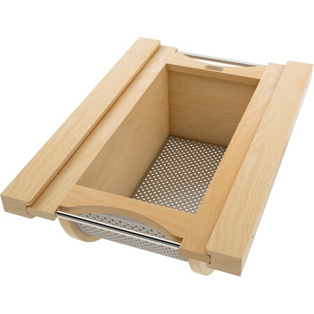 Revashelf Drawer Produce Wood 14-11/16in W Stainless 4SSB-15-MP