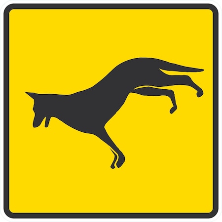 Lyle Dog Symbol, 24x24, Non-Reflective, Yellow G-13422-NA_24x24