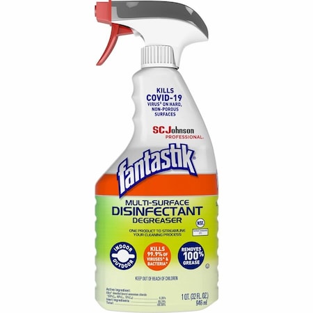 Fantastik Disinfectant and Sanitizer, 32 oz. Trigger Spray Bottle, Unscented, 8 PK 311836