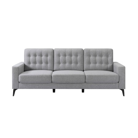 Homeroots 87" Gray Fabric Sofa 565008