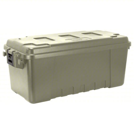 Plano Stackable Storage Trunk W/ Lid, 17 gal, 30 in L x 14-1/4 in W x 12-3/4 in H, Green, Plastic PLA17OD