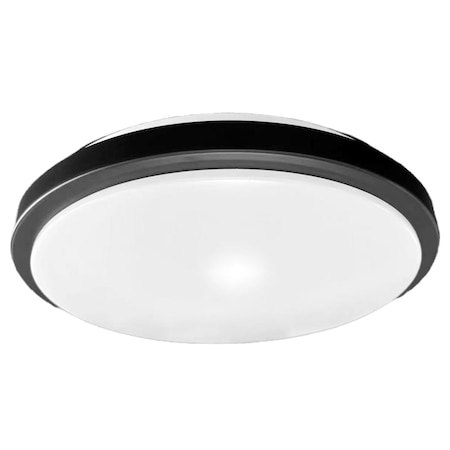 Honya Lighting LED Flush Mount Ceiling Light Single Ring/ Black Finish/ 20 in HY-FM20-26WCCT-BK