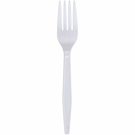 Zoro Select Disposable Fork, White, PK1000 E181001
