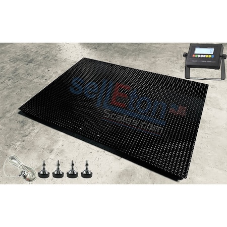 Selleton Scales Industrial Floor Scale, 4 ft x 8 ft, 1000 - 10000 lb SL-700-4X8-10K