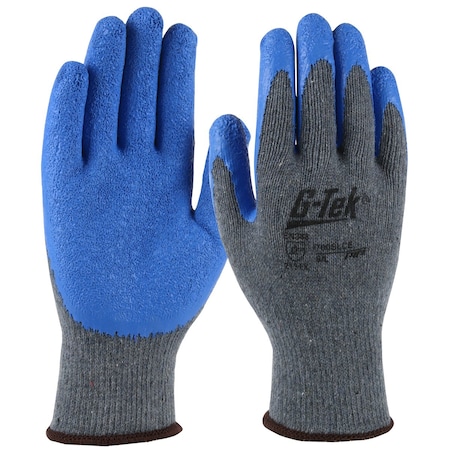 G-Tek Economy Light Weight Seamless Knit Polyester Glove w/Latex Coated Crinkle Grip on Palm&Finger, 12PK 700SLCE/S