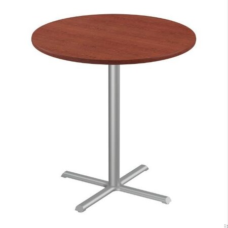 Correll Round Cafe Table, 30 in W, 30 in L, 42 in H, Particleboard Top, Cherry SXB30R-21-98-21